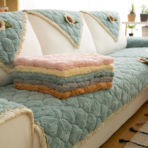 冬季加厚毛绒沙发垫