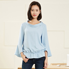 衬衫 A12023 飘逸 2017春装 喇叭袖 新品 OSA欧莎女装