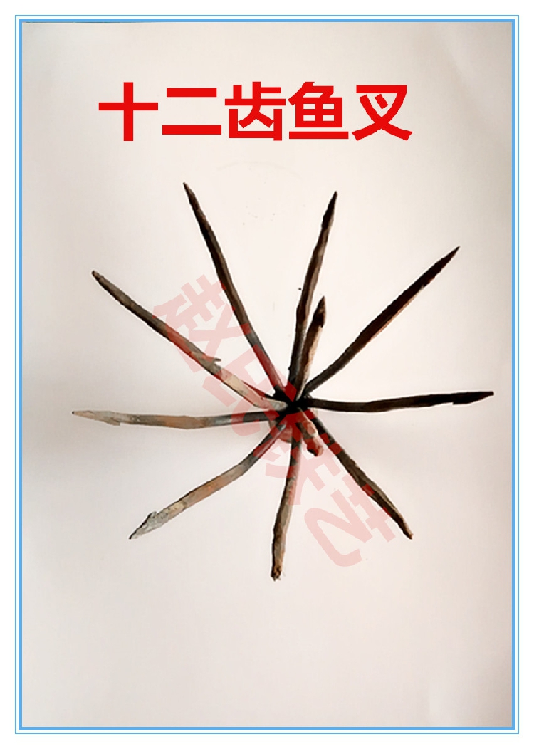 包邮赵氏铁艺手工锻打灯笼鱼叉铁质品有倒刺多齿鱼叉专叉大鱼小鱼