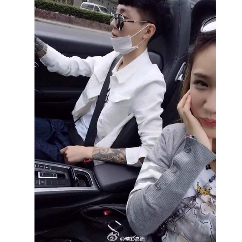 高迪小码男装网红快手红人同款外套社会精神小伙修身长袖情侣夹克