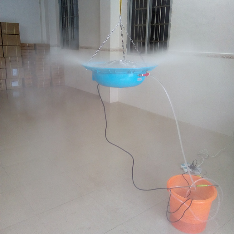 工业加湿器实验室库房蔬菜大棚增湿 吊挂离心式喷雾水雾盘造雾机