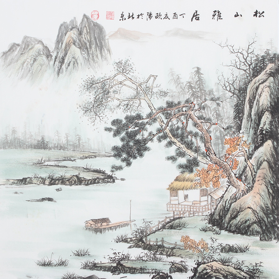 国画竹子 山水画纯手绘花鸟画客厅壁画装饰画斗方字画书画水墨画
