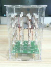 (散件)创意51单片机DIY电子设计制作套件Cube4*4*4彩色双色光立方