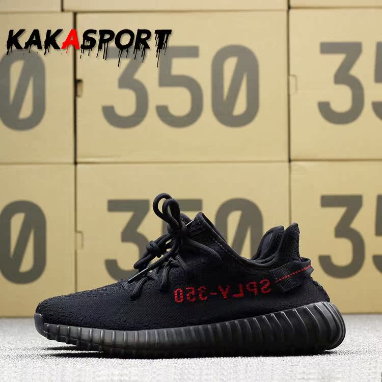 kakasport adidas yeezy boost 350 v2 椰子 黑红字母 cp9652