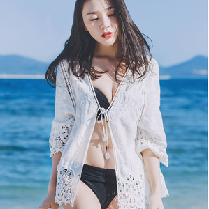 夏季镂空蕾丝披肩防晒衫