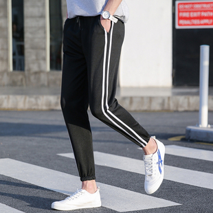 便宜日系薄款休闲九分裤男生修身型小脚哈伦裤青少年潮男装十块钱