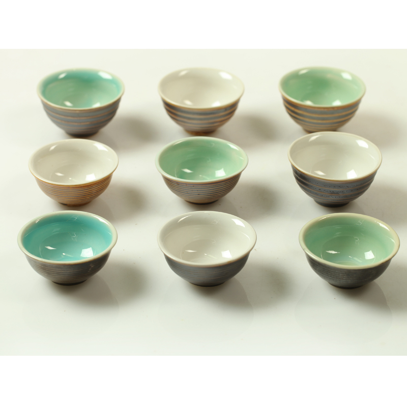 【批发】19*50 特价 功夫茶具茶杯 陶瓷杯子 钧瓷茶具