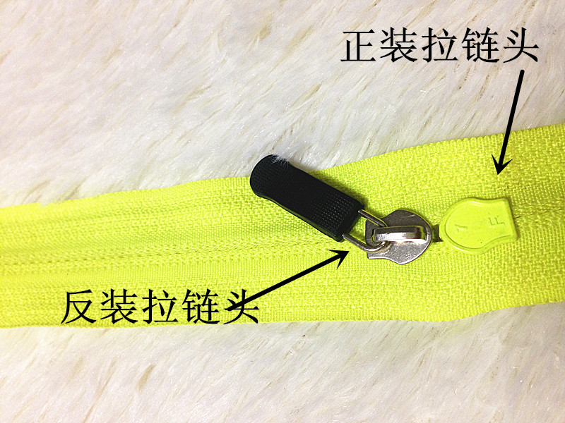 特价5号7号尼龙反穿拉链头金属拉头反向反穿反装防水拉链头