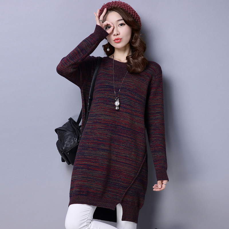 正品[大款毛衣修身长]老年胖妈妈大款毛衣评测