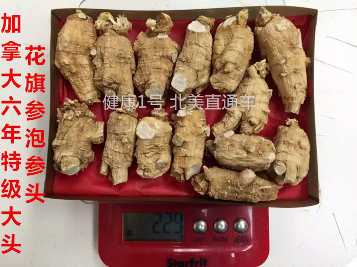加拿大安大略省农场花旗西洋参特级短粗头上品6年泡参包直邮关税