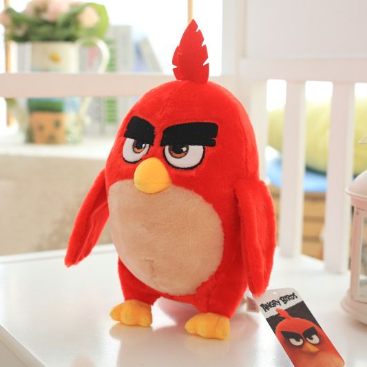 正版愤怒的小鸟大电影大红鸟公仔毛绒玩具卡通