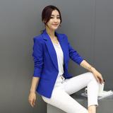 小西装外套女长袖修身大码百搭显瘦薄款韩版春秋短款小西服女休闲