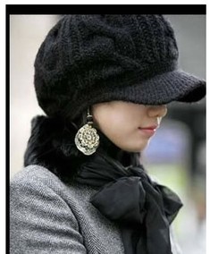 正品[帽檐毛线帽]带帽檐毛线帽织法评测 毛线帽