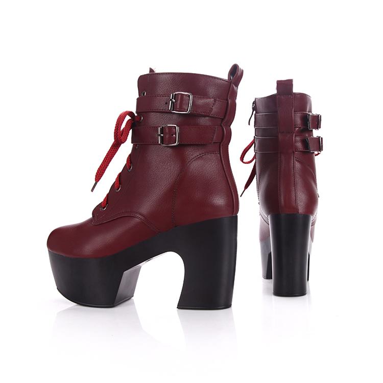 正品[棉皮鞋女高跟]高跟棉皮鞋冬女评测高跟棉