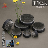 剑山插花底座花插加硬钢针插花工具台湾日式加厚加密送清洁刷胶带