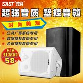公共广播挂壁吸顶音响校园会议定压喇叭壁挂式音箱 D40 先科 SAST