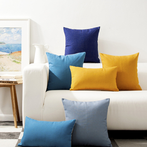 东方纯色棉麻抱枕