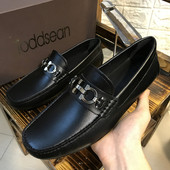 男潮 透气软底真皮帆船鞋 男鞋 英伦套脚驾车豆豆鞋 商务休闲皮鞋 大码