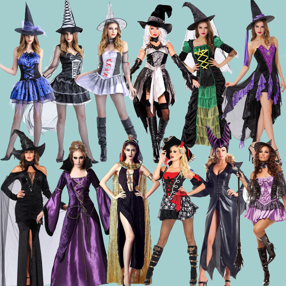 万圣节女巫女王服装成人化妆舞会cosplay魔法女巫装扮