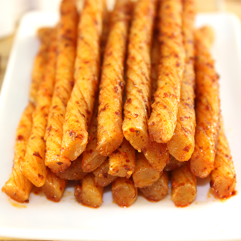 馋大嘴巴辣条70g*10包 盐焗鸡筋辣条零食批发湖南特产麻辣小吃