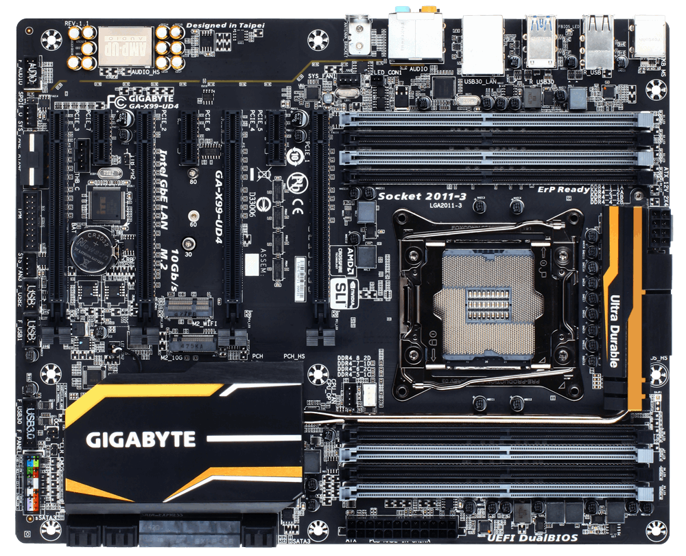 gigabyte/技嘉 x99-ud4 x99主板大板 2011 支持i7 5820k ddr4