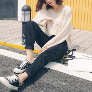 高腰牛仔裤加绒