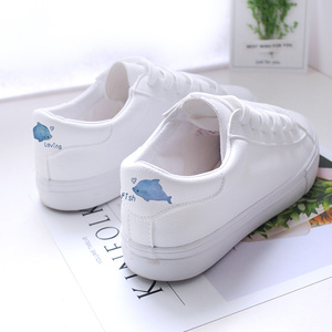 冬季加绒系带皮面帆布鞋