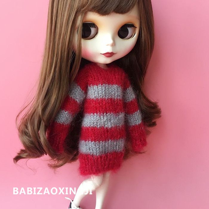 blythe小布娃娃毛衣 芭比可儿娃娃衣服 6分娃衣