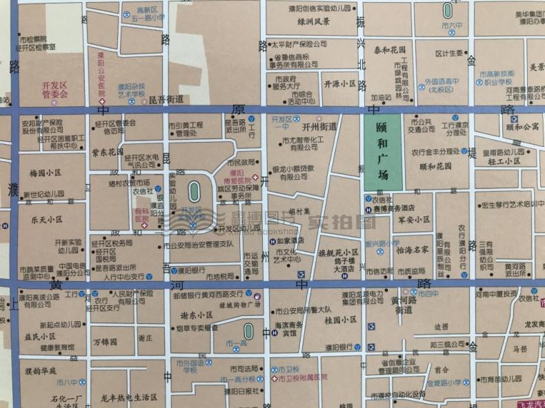 2016版 河南省分市地图 濮阳市城区图 濮阳市地图挂图