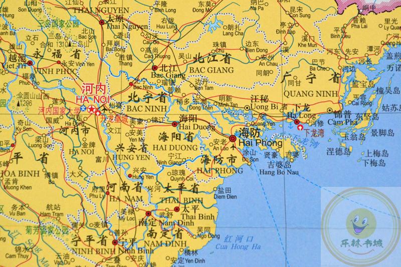 越南老挝柬埔寨地图 新版 中英文对照 865mm×1170mm比例尺1: 1600000