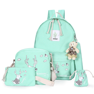 校园简约帆布书包