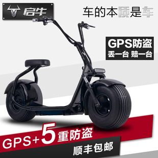 启牛哈雷电动车双人60v锂电池成人电瓶车代步