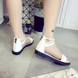 2016新款韩版凉鞋女夏平底罗马学生少女鞋子