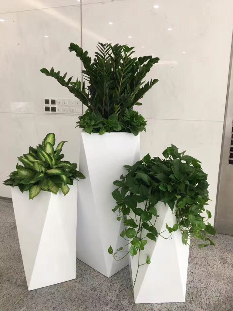 卡伊不锈钢户外花钵金属花盆挡路花箱装饰花池烤漆颜色简约时尚