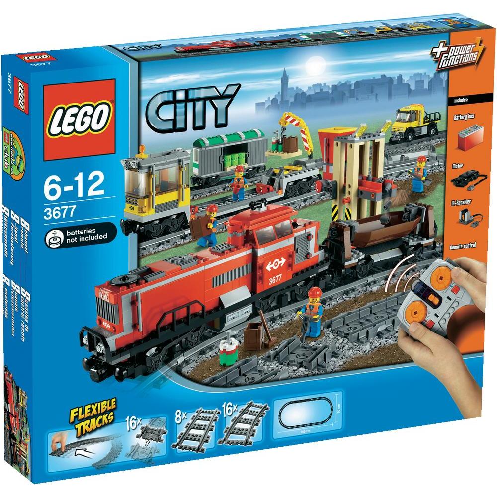 lego 3677 乐高城市系列红色货运火车迷礼物积木收藏绝版精品