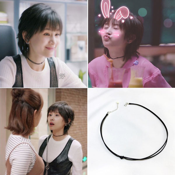 欢乐颂曲筱绡王子文同款颈带项链女韩国气质纯银颈链choker项圈潮
