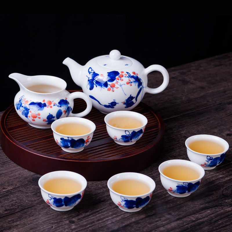 整套功夫茶具套装特价手工茶具景德镇青花瓷茶具家用产地资源