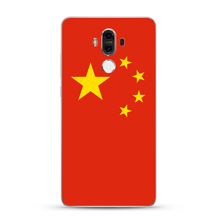 中国风五星红旗党旗华为mates/mate7/mate8/mate9pro国旗手机软壳