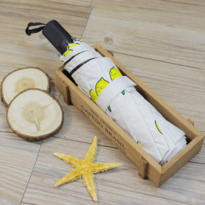 可爱柠檬黑胶太阳伞