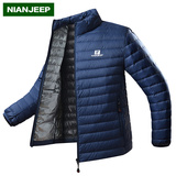 反季特价NIAN JEEP情侣轻薄羽绒服男秋冬短款立领白鸭绒保暖外套