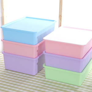 家用塑料内衣收纳盒抽屉式多格袜子内裤整理盒加厚有盖文胸储物箱