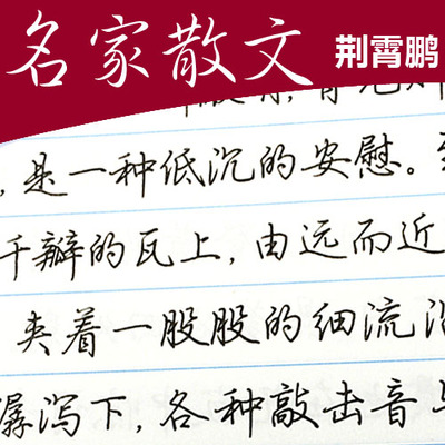 荆霄鹏连笔字行楷行书成人大学生硬笔钢笔临摹正版字帖墨点练字贴