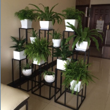 欧式客厅落地式铁艺花盆架几简约现代阳台多层绿萝吊兰花架子特价