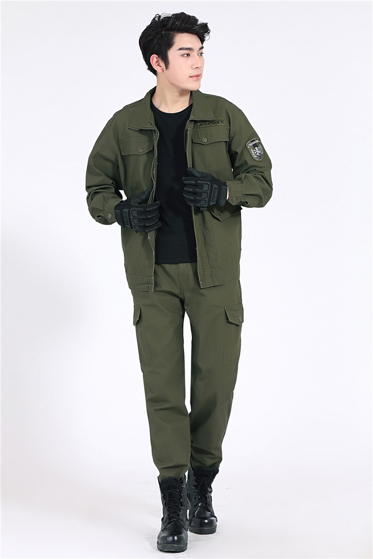 冬季迷彩服套装男军绿纯棉耐磨劳保服工作服套装男加厚作训