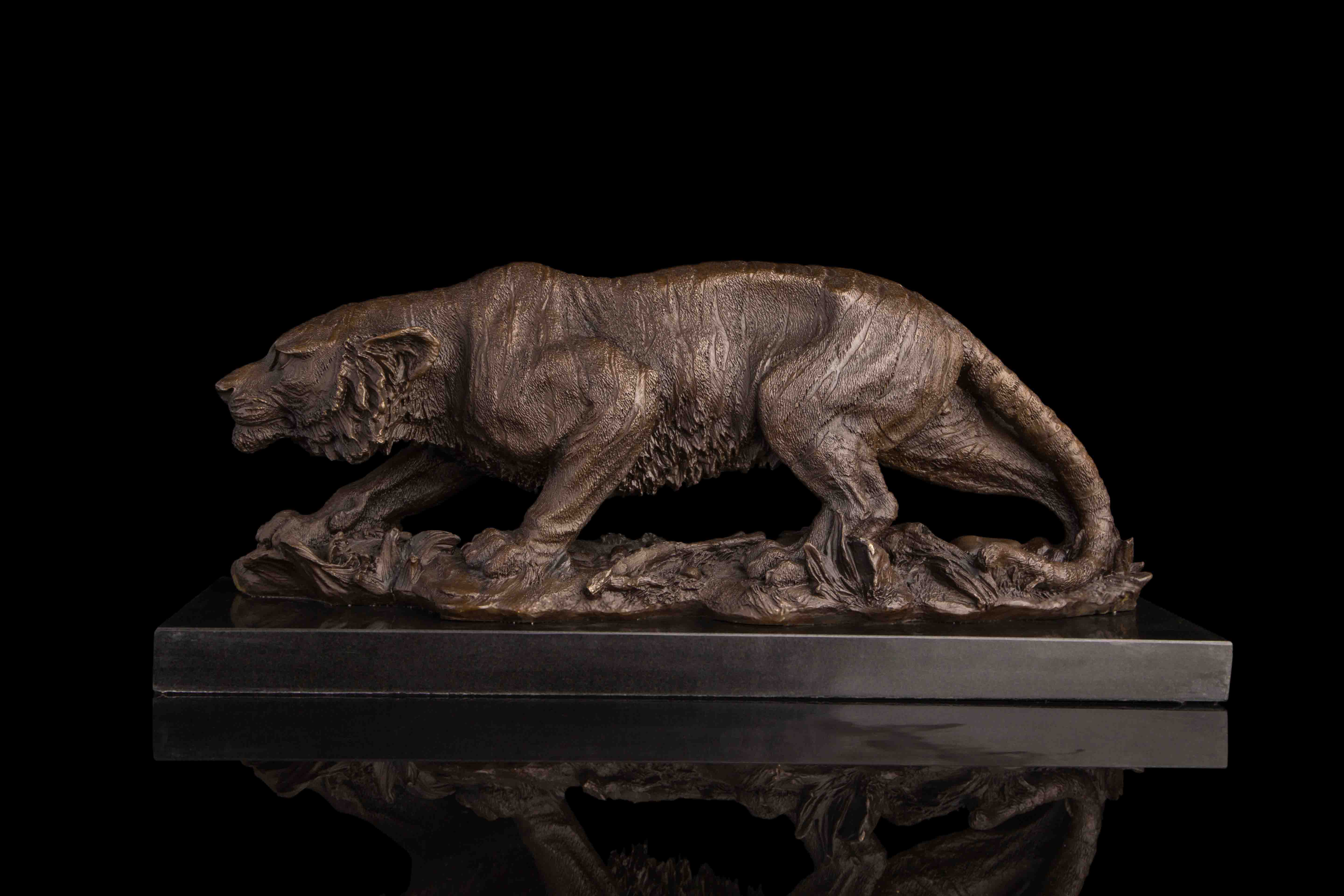 老虎雕塑 铜雕塑 工艺品 高档礼品 动物装饰 希德铜雕