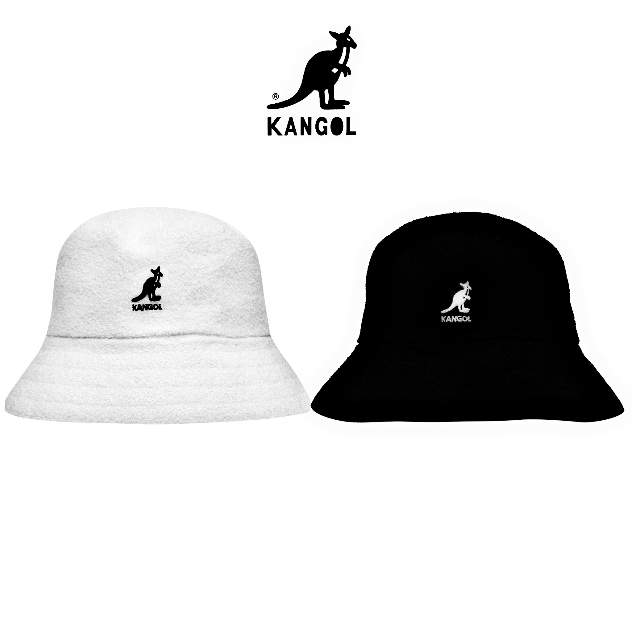 正品现货kangol bermuda red bucket hat 袋鼠渔夫帽新款平顶帽子