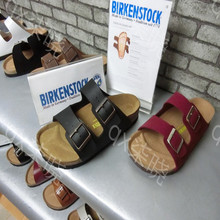 勃肯男女鞋 代购 Birkenstock软木两排两扣情侣休闲鞋 博肯拖鞋 正品