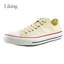 时尚 匡威 潮流帆布圆头象牙白色休闲便鞋 男士 converse
