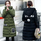 显瘦大码 过膝保暖棉袄 棉服加厚外套修身 新品 韩版 棉衣女中长款 冬装