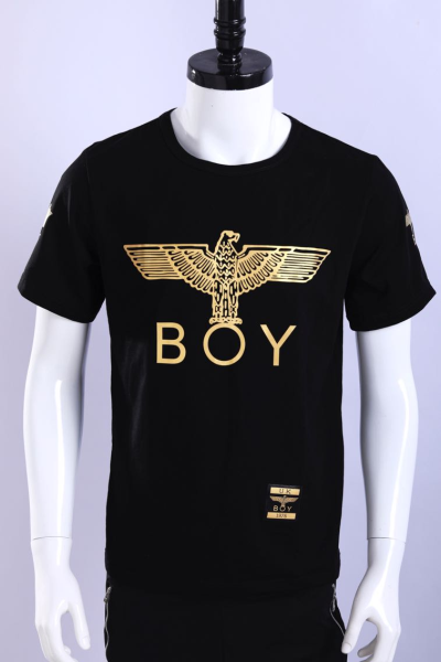 烫金boy london短袖t恤 男女伦敦男孩老鹰圆领网红同款短袖t恤衫